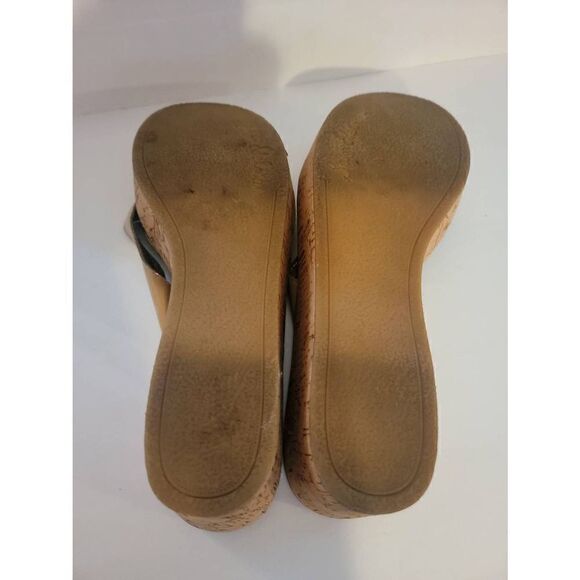 Sam Edelman Women's Brown Romy Cork Wedge Sandals Size 9.5 - Picture 6 of 6
